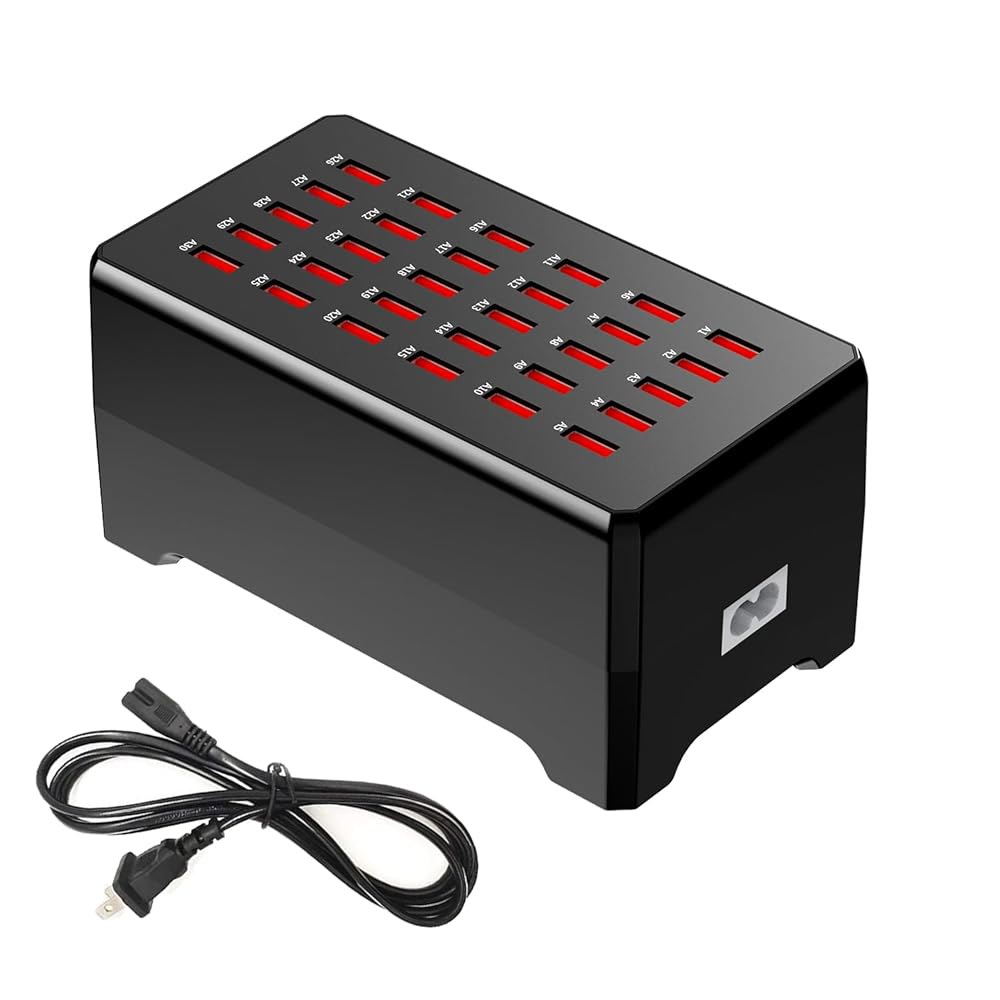 MaxLax USB 충전기 스테이션, 30포트 150W/30A 다중 충전 스마트폰, 태블릿 및 기타 장치용 멀티 포트 - 상품 이미지