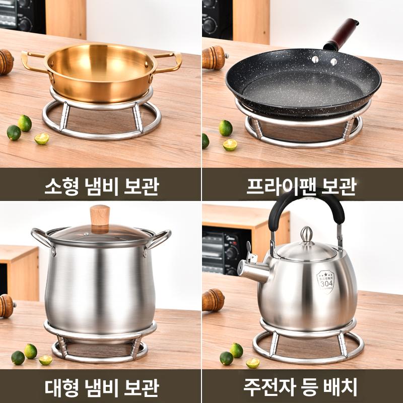 스텐 웍깔판 냄비받침대 볶음팬 대형냄비 원형 받침대 냄비 선반 - 상세 이미지 4