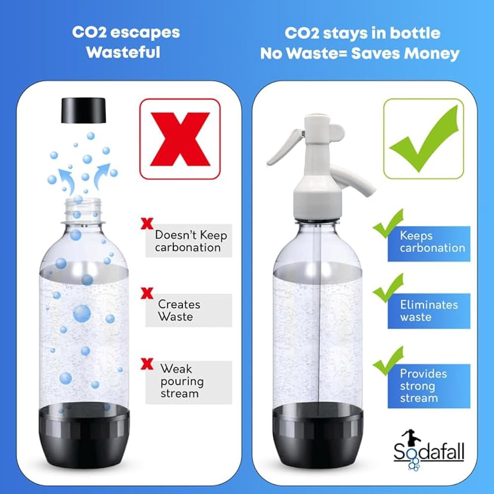 Sodafall fizz saver 소다 병 브랜드와 메이커 호환 가능 (화이트) 디스펜서, 및 Sodastream 기타 black - 상세 이미지 3