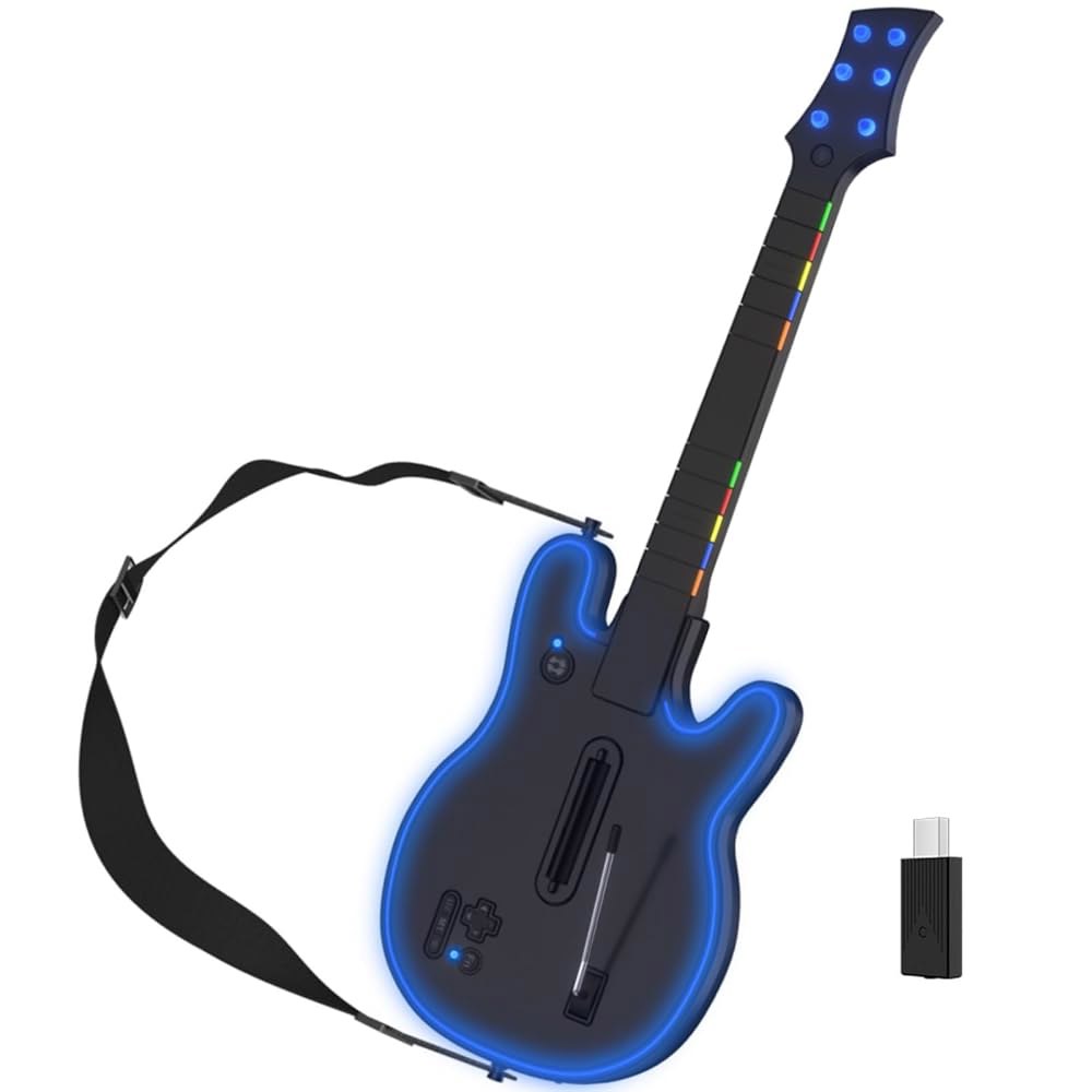 Lyvix Wireless Guitar Hero Controller for PS3/PS4/PC, Rechargeable Game Hero, Rock Band, Clone Fortn - 상품 이미지