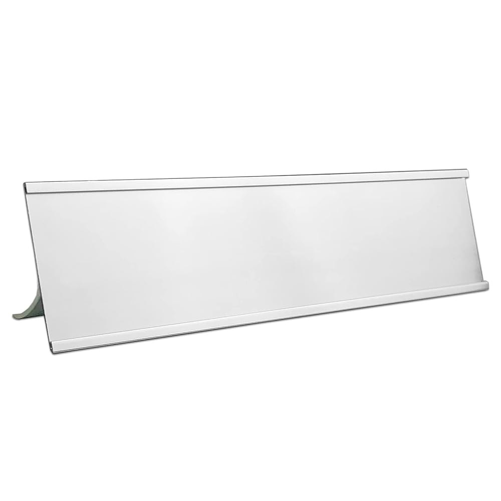 5팩 5.1 x 20.3cm(2 8인치) 회의실 기타 홀더 책상 명판 사인 이벤트용 사무실 홀더, (실버) 또는 비즈니스 알루미늄 Black 2 x 8 - 상세 이미지 3