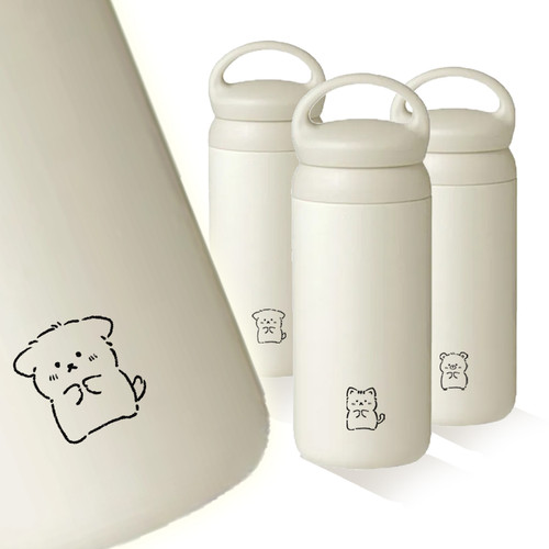 몽글 동물 디자인 핸들텀블러 보온 보냉 500ml 휴대용 - 상세 이미지 2