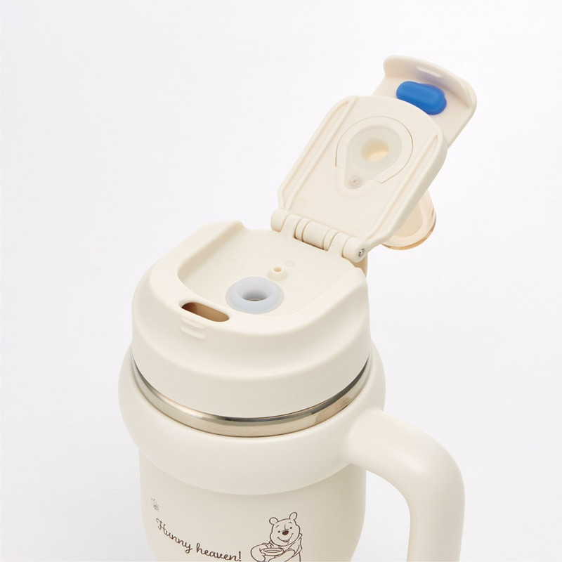 스케이터 곰돌이푸 캐릭터 핸들 2WAY 스테인리스 빨대 텀블러 570ml STSTB6 - 주방·식기 - 하카타몰