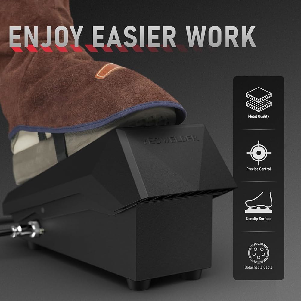 YESWELDER TIG Welding 풋 페달 앰프 컨트롤 페달, TIG-200P ACDC TIG-205P YWT-200DC 및 5핀 토치 컨트롤이 있는 기타 기계와 호환 가능 - 상세 이미지 3