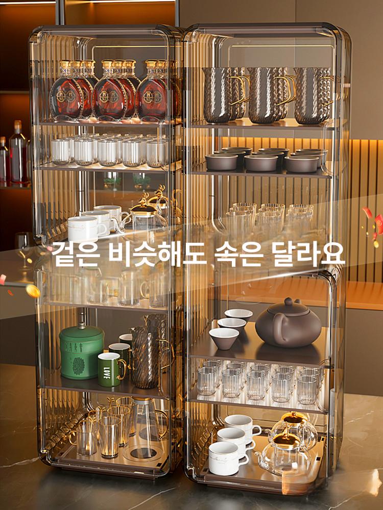 아크릴 컵 정리대 홈카페 머그잔 주방 보관 캐비넷 서랍 - 상세 이미지 4