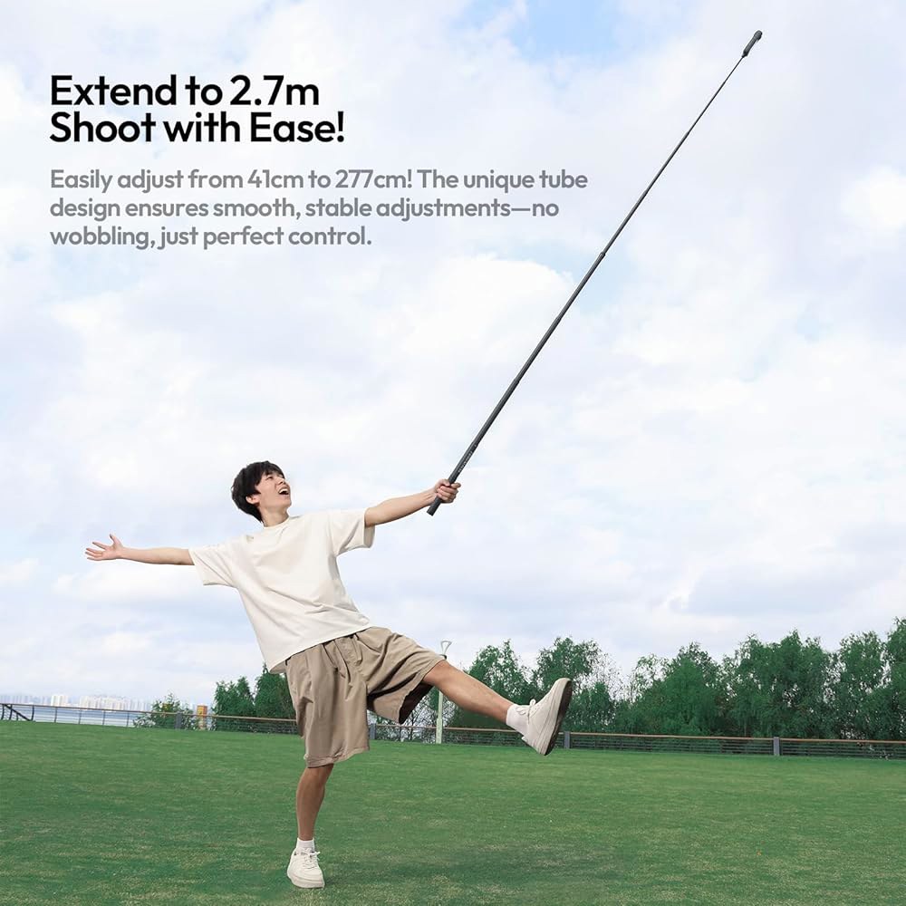 2.7m 2.7m(9피트) 탄소 섬유 확장 핸들 ULANZI 용 기타 연장 및 셀카봉 360, X5/X4/X3/GO GoPro, Insta360 3S/ONE 휴대폰 X2/DJI - 상세 이미지 3