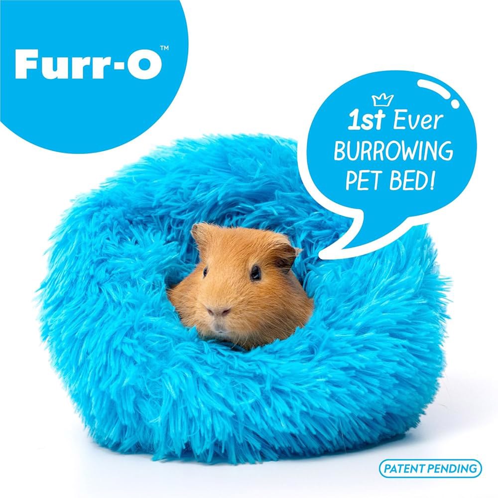 Paw Inspired Furr-O 기니피그 및 기타 작은 동물을 위한 지퍼 온 스판덱스 플리스 바닥이 있는 Burrowing 반려동물 침대, 아늑한 캐리어, 은신처 강화 장난감, - 상세 이미지 2