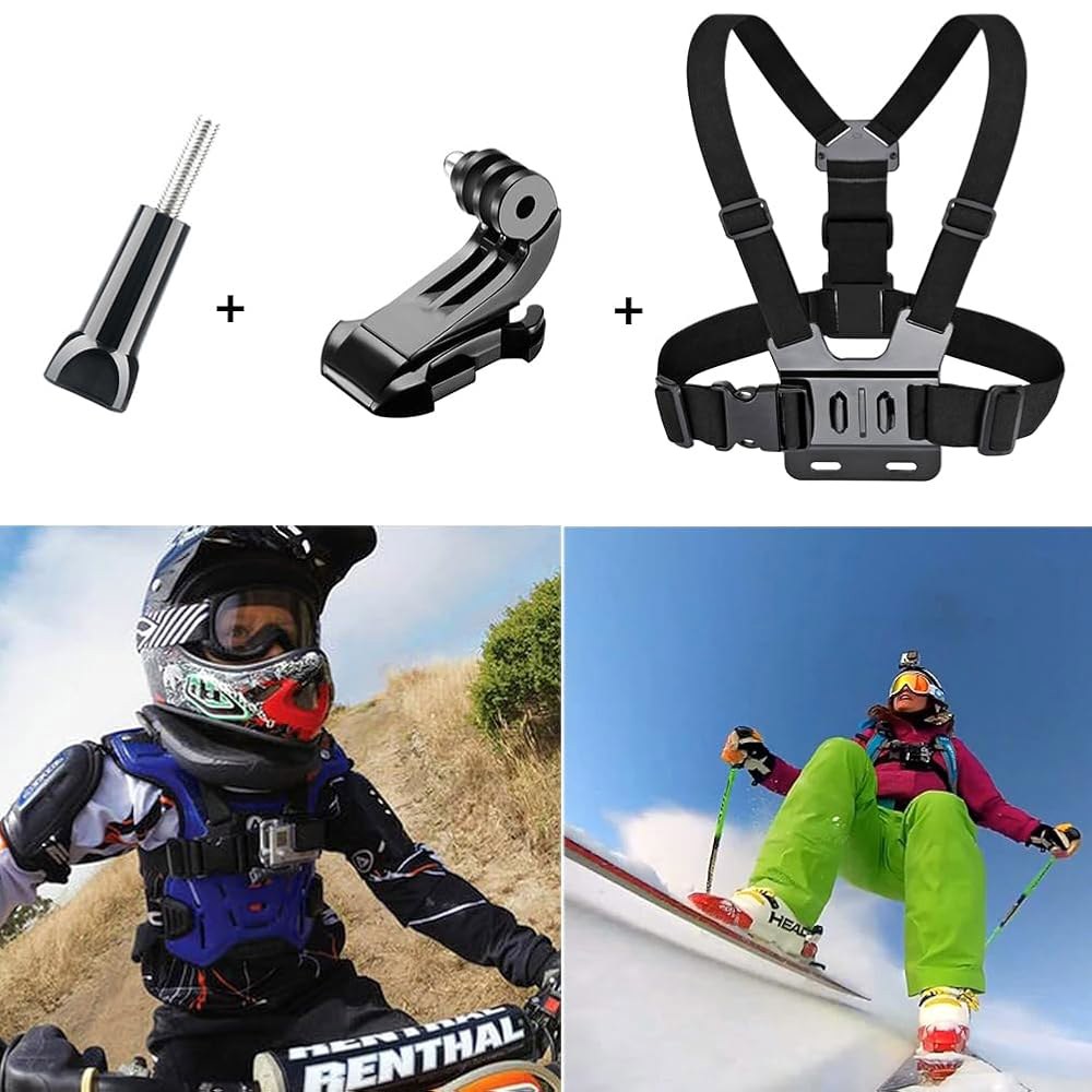 액션 카메라 액세서리 키트 세트 GoPro Hero 13 12 11 10 9 8 Max 7 6 5 4 블랙 2018 세션 퓨전 실버 화이트 Insta360 DJI SJCAM APE - 상세 이미지 2