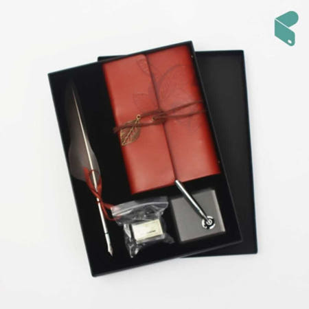 DOCPICK75299TO협력사 깃털 만년필 노트 세트 루아 그레이 캘리그라피 선물세트 커머스픽201