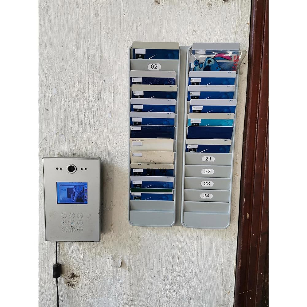 JMIUHACOU 카드 랙, 스와이프 카드, 배지, ID 및 기타 물건을 깔끔하게 정리하고, 자체 접착 숫자 라벨 포함(24슬롯) - 상세 이미지 2