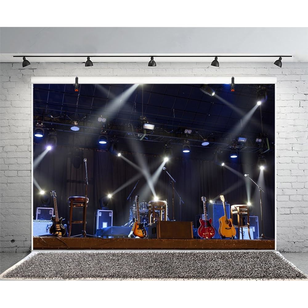 Yeele 3 x 2.4m(10x8피트) 밴드 소품 배경 촬영 성인 나이트 포토콜 벽지 무대 부스 퍼포먼스 스튜디오 노래 스포트라이트 클럽 기타 록 쇼 비닐 비디오 바 사진 인물 - 상세 이미지 3