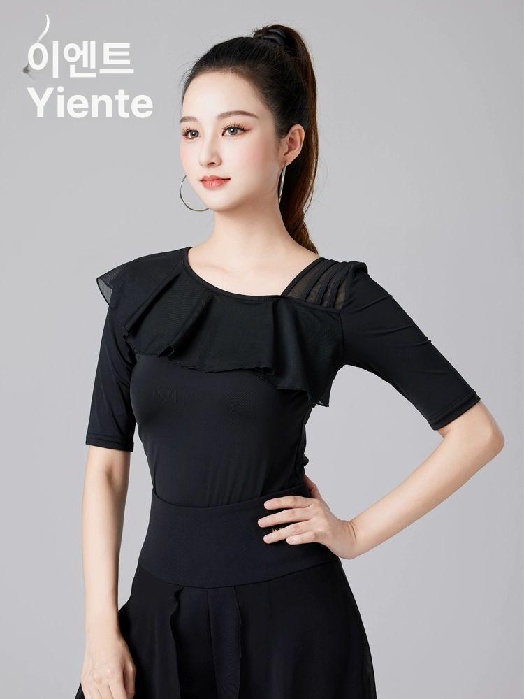 여성 댄스복 상의 스포츠 줌바 라인 방송 라틴 모던 - 상세 이미지 2