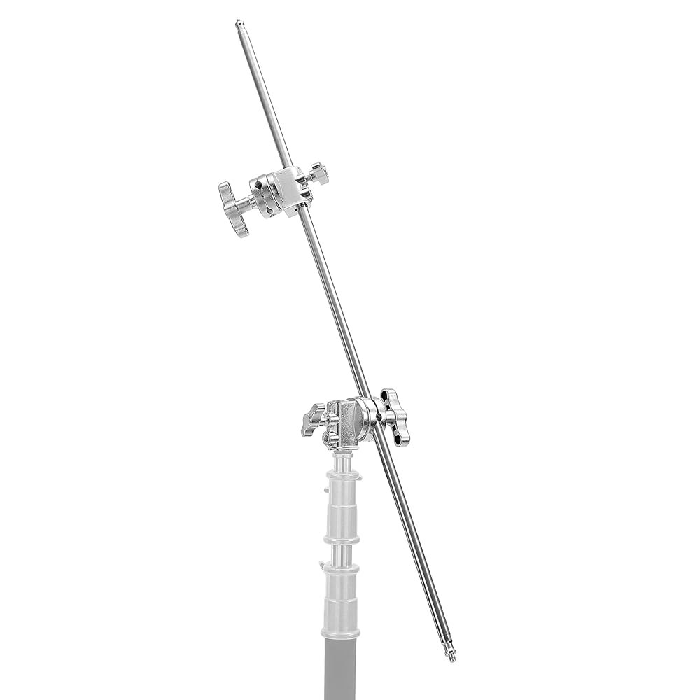 PHOCUS 106.7cm(42인치) C 스탠드 붐 스튜디오 회전 기타 조명 헤드 포함, 그립 깃발 연장 비디오 암, 사진 반사판 장비용 2피스 - 상세 이미지 3