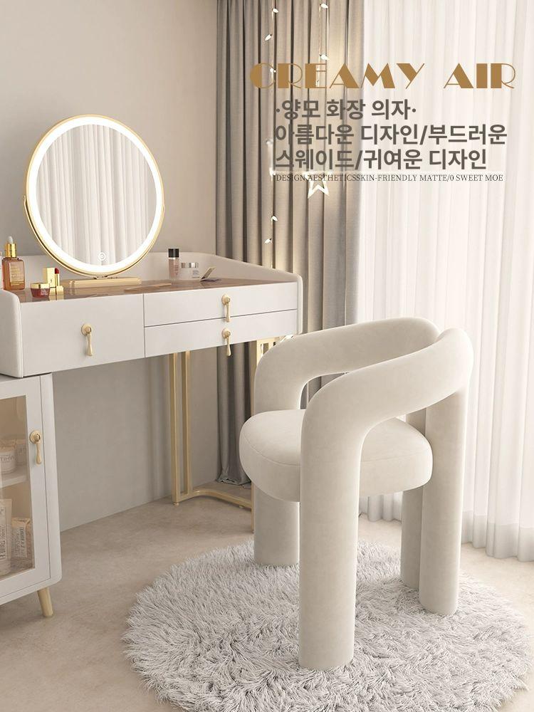 등받이 화장대 스툴 디렉터 의자 메이크업 침실 - 상세 이미지 4