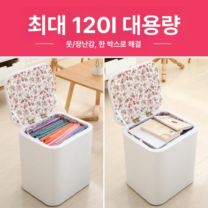 화장대수납의자 엔틱 미용 업소용 다기능 높은 매장 북유럽 패브릭 수납의자 대형 의자 침실 - 상세 이미지 2