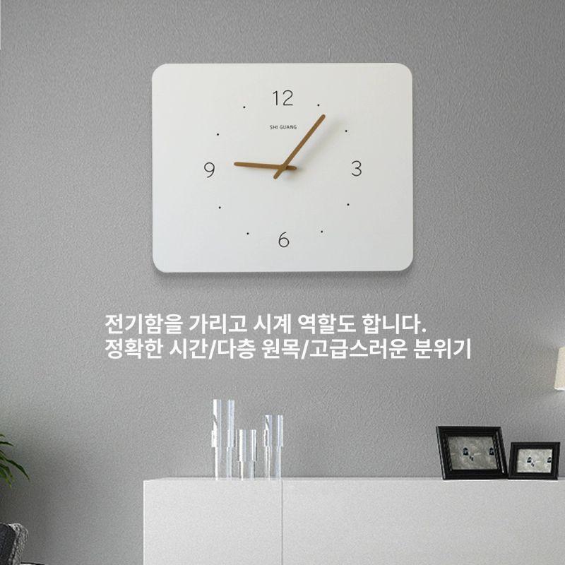 분전함 커버 현관 슬라이딩 가리개 단자함 가로형 분전반 시계형 내추럴우드컬러 풀넘버스타일 가로 35 x 25 26 x 16 오른쪽 슬라이딩 2.9cm - 상세 이미지 4