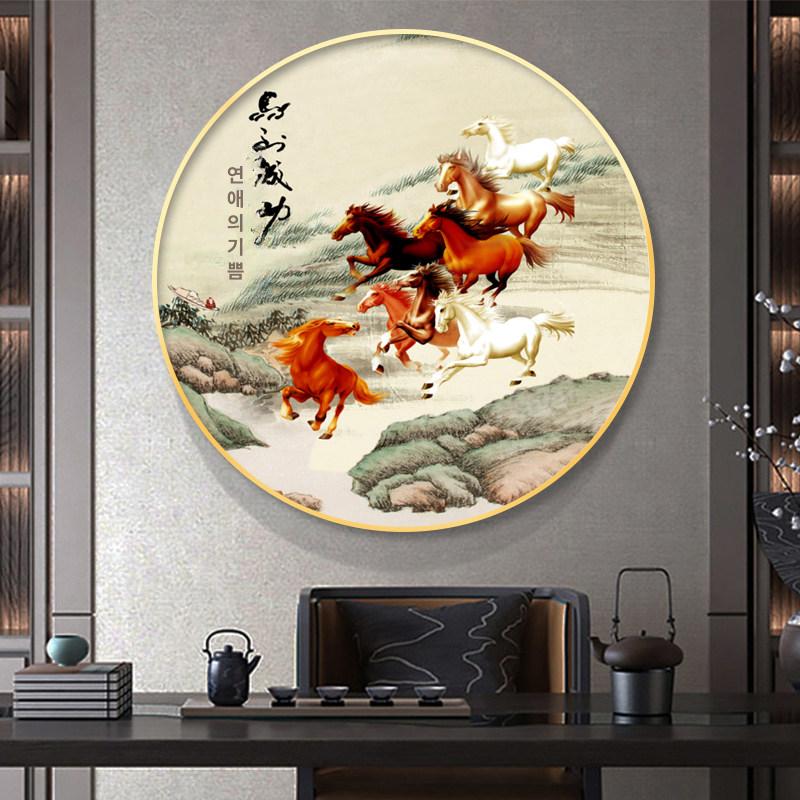 돈벼락 성공을 부르는 폭포 풍경 팔마도 말그림 원형 비즈 보석십자수 다이아몬드 페인팅 취미 - 상세 이미지 2