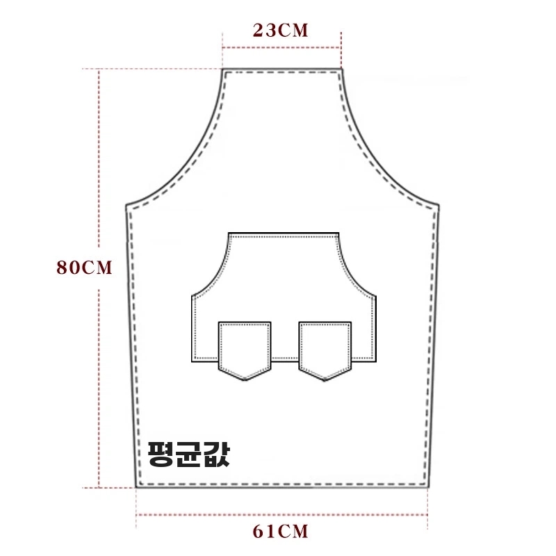 남자앞치마 캔버스앞치마 165 A. 밝은 회색 - 상세 이미지 4