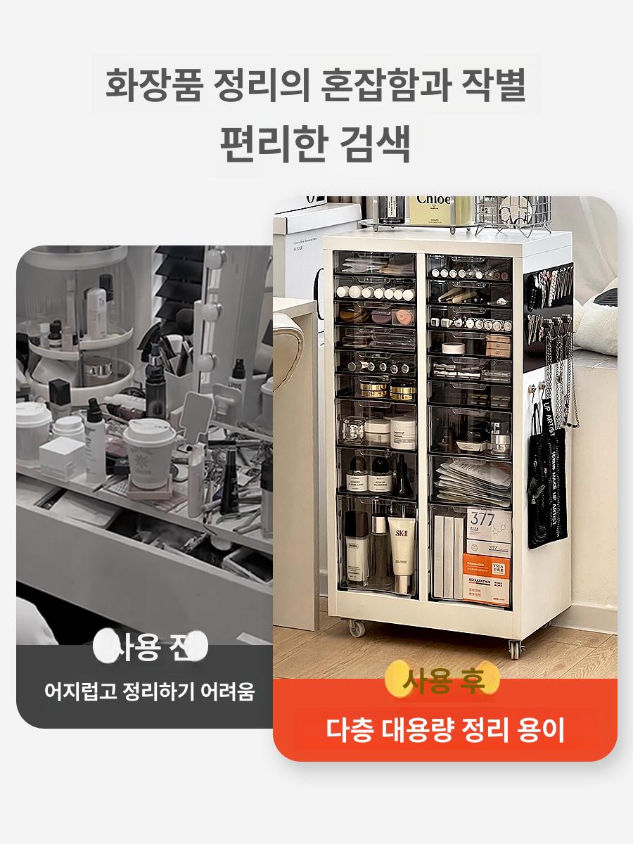 네일 수납장 매니큐어 파츠 플라스틱 네일하부장 아트 진열장 - 상세 이미지 2