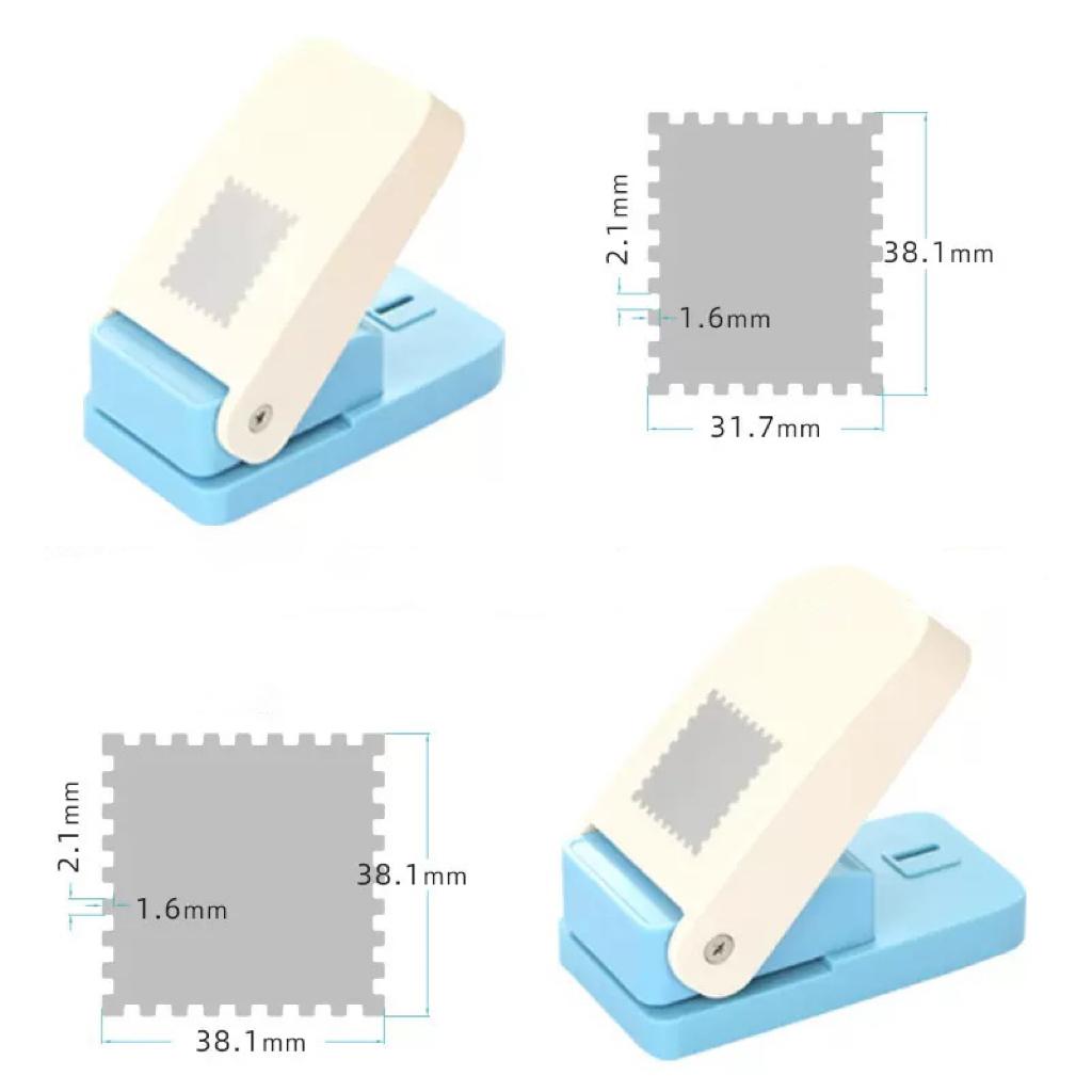 다꾸 펀칭기 스크랩북 펀치 다꾸용 대형 컷팅 타공기 대형 직사각형 38.1 x 31.7mm - 상품 이미지