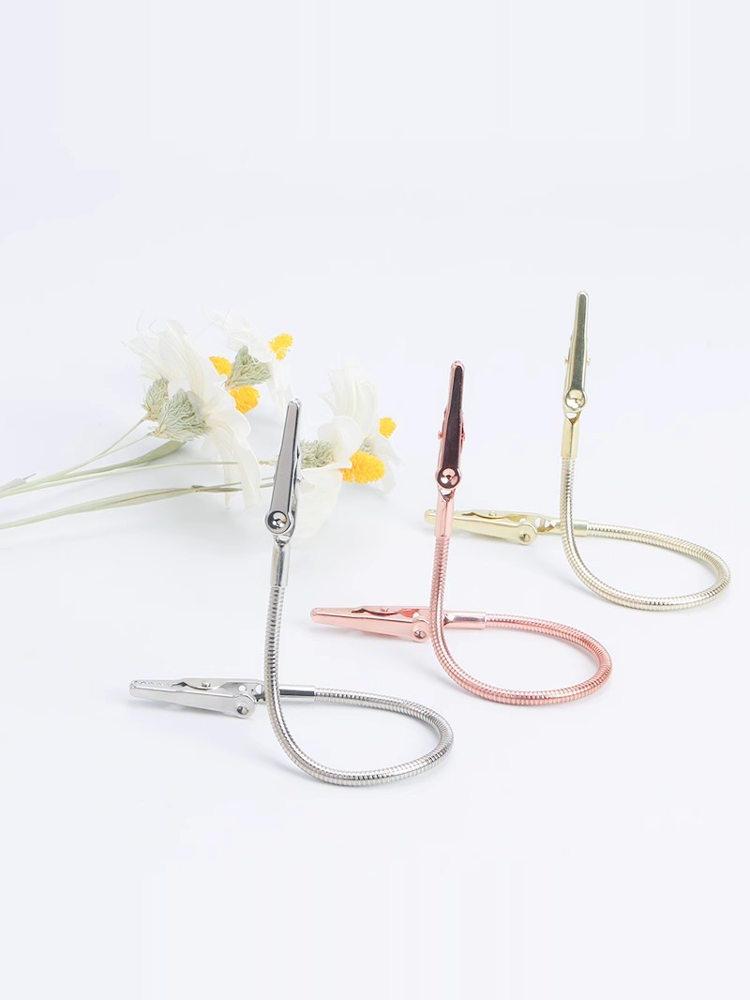 메탈 집게 다용도 양면 고정 악어 전시 바인더 명함 소형 13cm 1개 - 상품 이미지