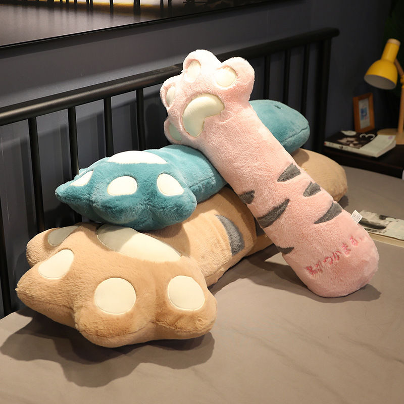 고양이 발바닥 바디필로우 긴베개 쿠션 안고자는 연갈색 70cm - 상세 이미지 2