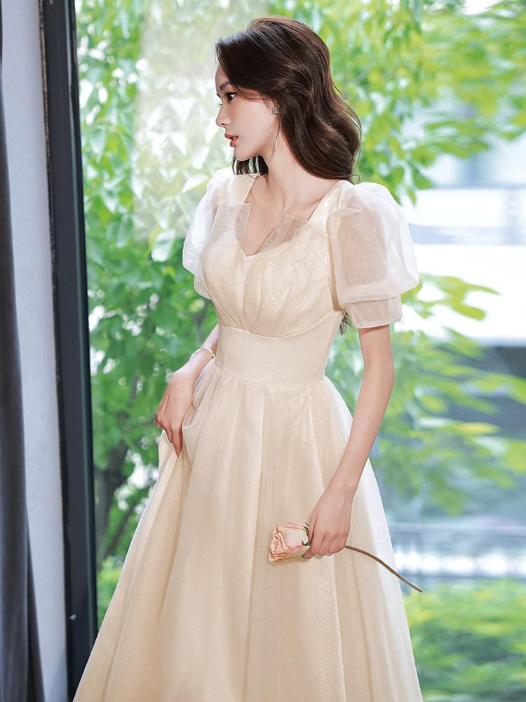 셀프 웨딩 펄 코르셋 미니 드레스 연주회 브라이덜 샤워 파티 드레스 - 상세 이미지 2