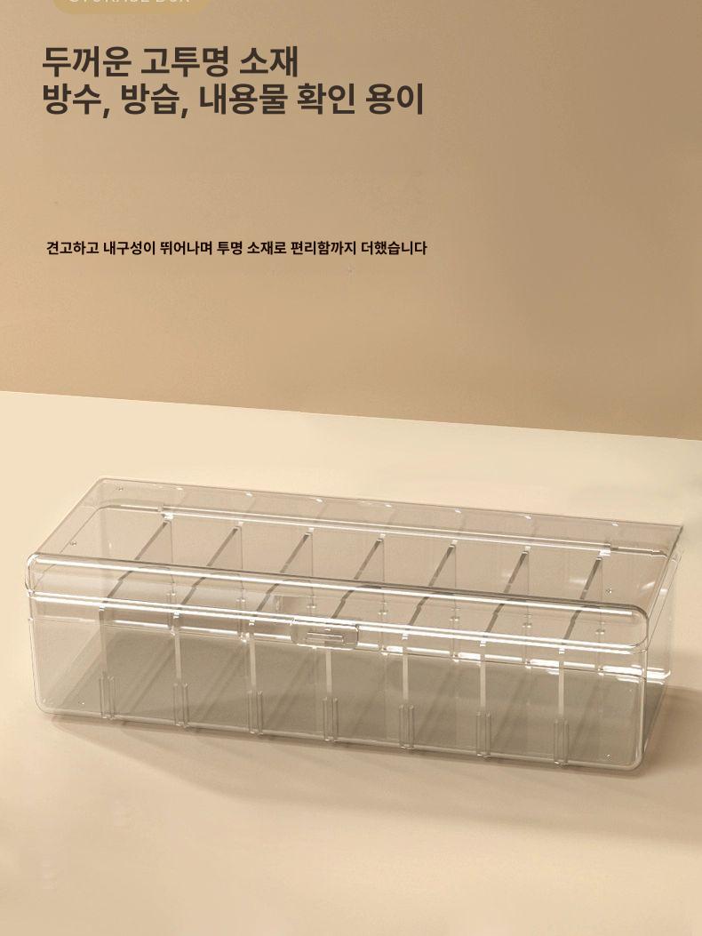 아크릴 포토 키링 포카 보관함 진열용 액자형 카드 투명 정사각형 수납함 6칸 고정 칸막이 A - 상세 이미지 5