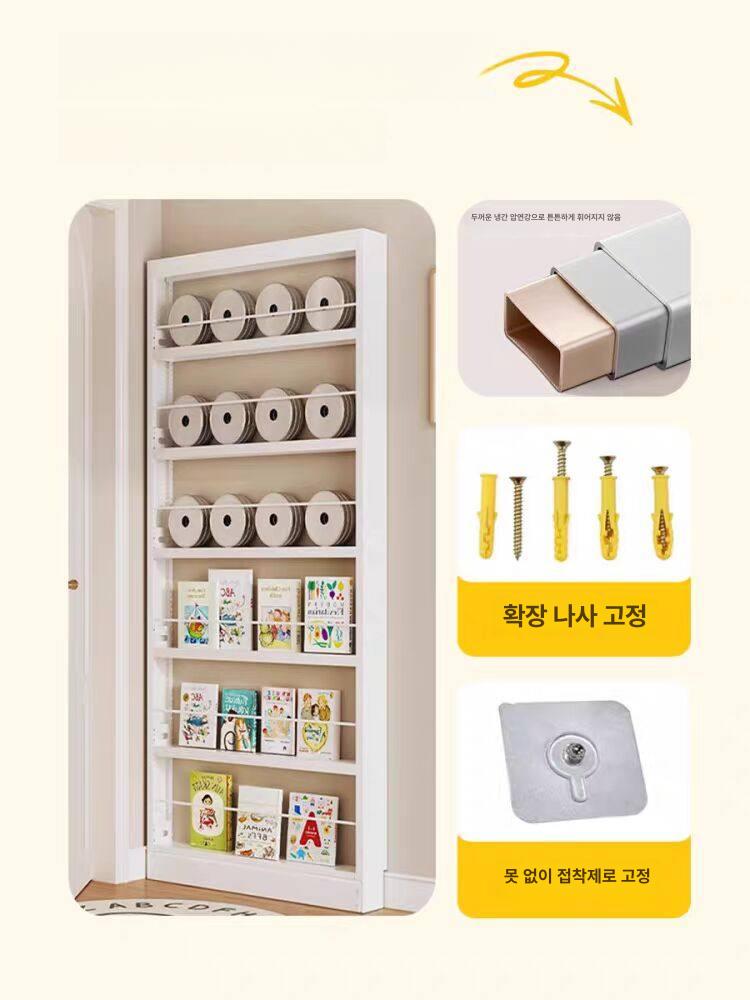 틈새 수납장 수납 책꽂이 좁은 공간 벽면 조립식 진열용 50너비 10높이 180cm 5단 10cm 1세트 1x1m - 상세 이미지 3