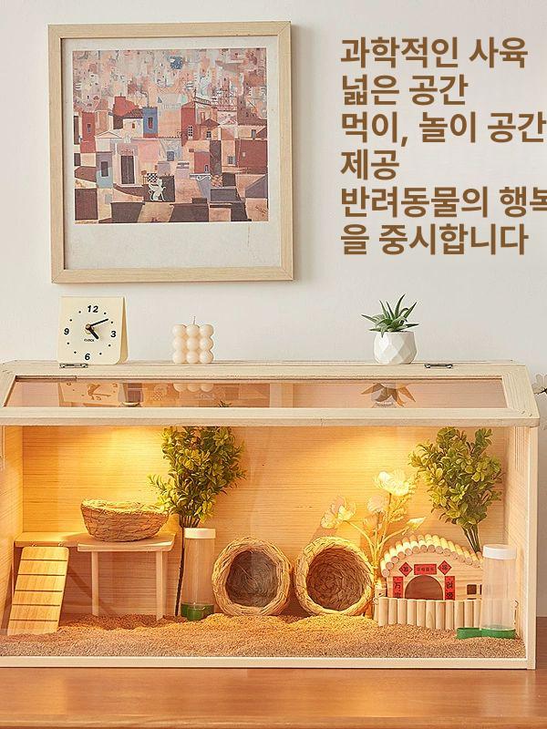 햄스터 케이지 다람쥐 사육장 대형 집 친칠라 디럭스 피그미 아크릴 슈가글라이더 - 상세 이미지 2