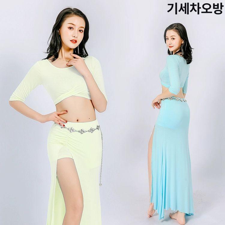 밸리댄스복 여성 라인 모던 줌바 댄스옷 벨리 방송 댄스의상 공연복 세트 - 상세 이미지 3