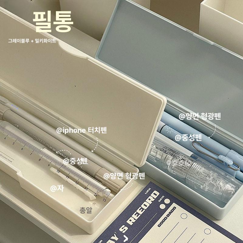 연필 네이비 펜슬케이스 클라리노 미대생 각인 필통 피치핑크 - 상세 이미지 5