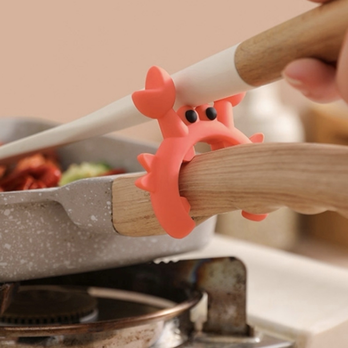 조리도구받침 실리콘 국자거치대 클립형거치대 - 상품 이미지