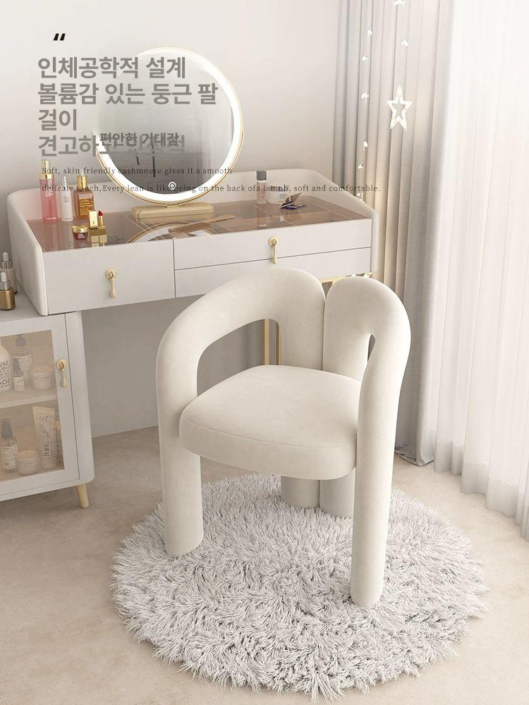 등받이 화장대 스툴 디렉터 의자 메이크업 침실 - 상세 이미지 5