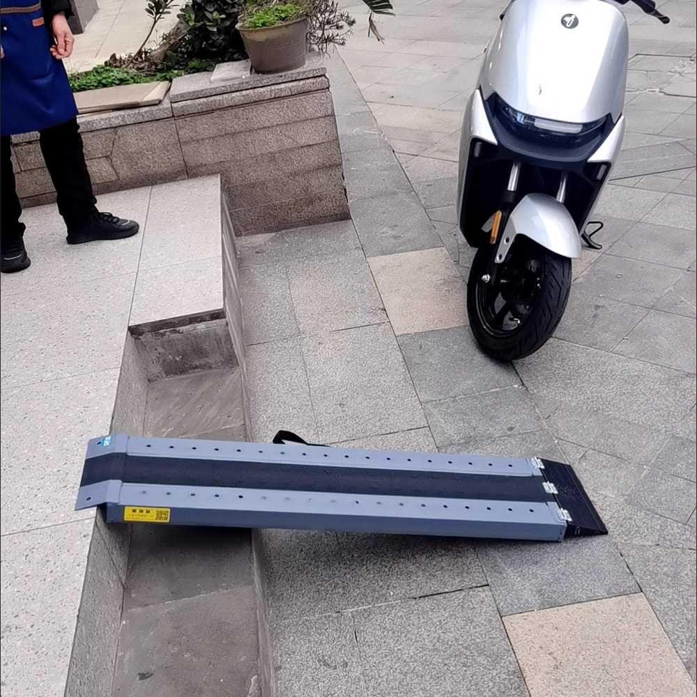 휠체어 경사로 오토바이 짐 계단 용 이동 운반 상하차 도구 100cm - 상세 이미지 4