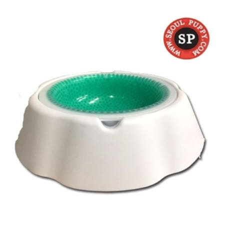 서울퍼피 알리바니스토어 식탁 생활 반려동물 강아지 고양이 아이스 식기 그린 M