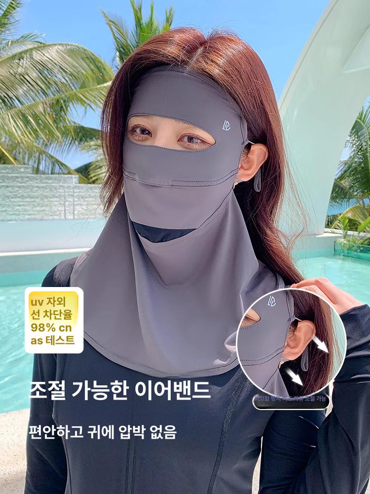 자외선 차단 마스크 넥 얼굴복면 보호 얼굴 여성 운전 국산 복면 쿨 러닝 등산 골프 안면 - 상세 이미지 3