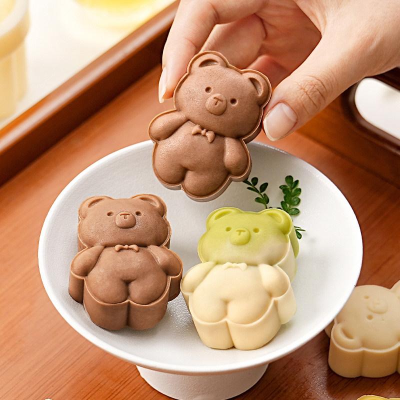 월병틀 곰돌이 곰 나비넥타이 통통쿠키틀 만들기 명절 커터 야채 베이킹 홈베이킹 - 상세 이미지 4