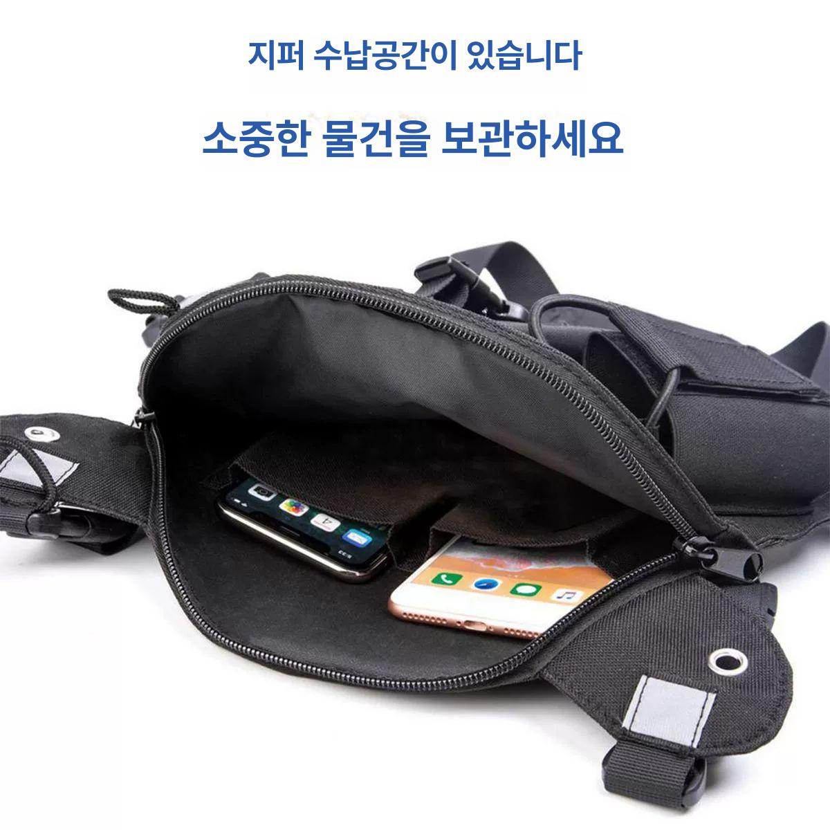 무전기조끼 작업복 공사 구조 안전 파우치 수납 현장 경찰 여름 안전조끼 주머니 건설 택배 - 상세 이미지 4