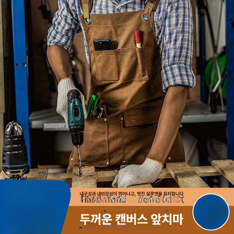 튼튼한 작업복 전기 남성 정원 작업 앞치마 카멜 목공 공구 보호복 - 상세 이미지 2