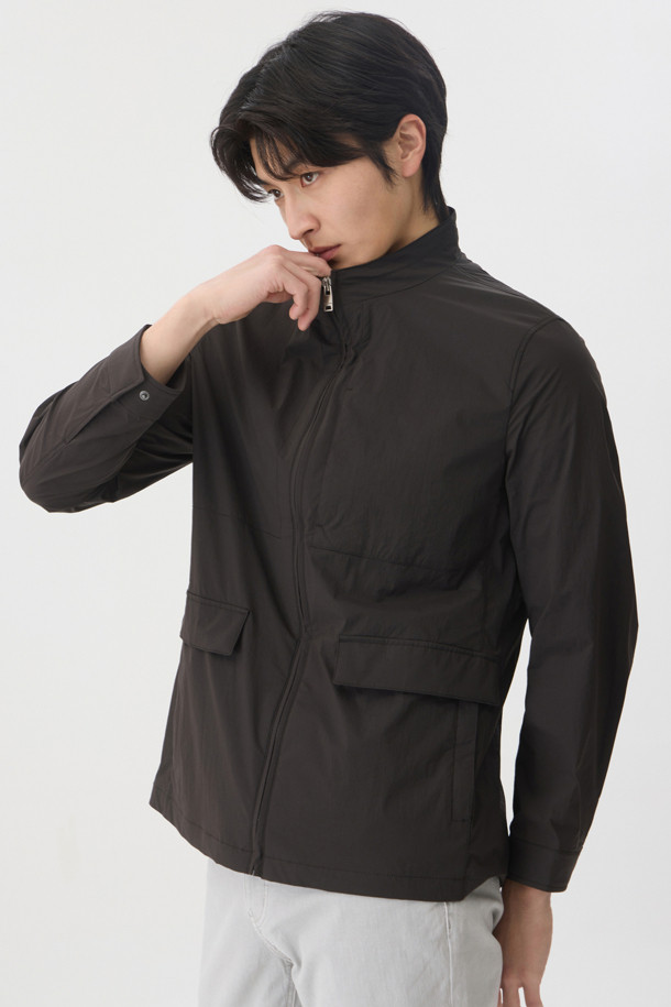 26년 코오롱 브렌우드 남성 경량 자파리 변형자켓 여름 시즌 스탠드카라 점퍼 - 상세 이미지 5