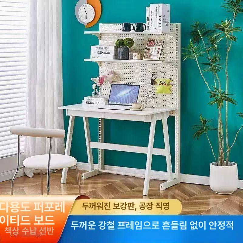 타공판 스탠드 이동식 디스플레이 타공보드 전시대 철제 화이트 123 x 35x190 3칸 - 상세 이미지 2