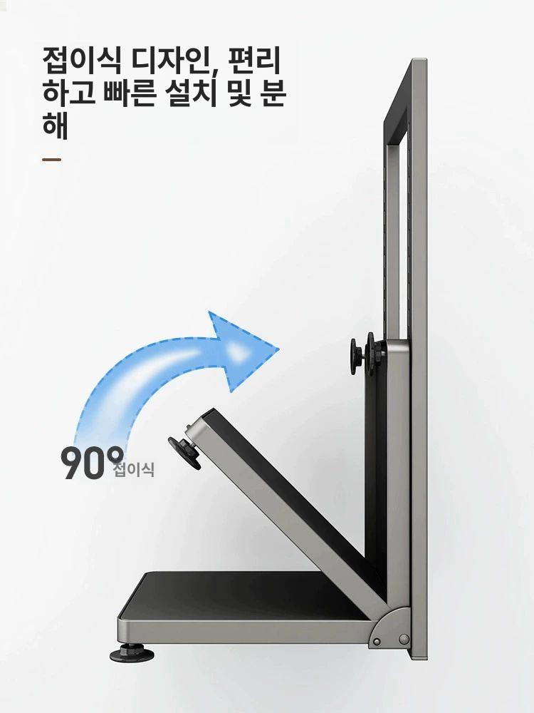 냄비 정리대 하부장 수납 블랙 주방 정리 높이조절 선반 건메탈그레이 3칸 높이조절 - 상세 이미지 3