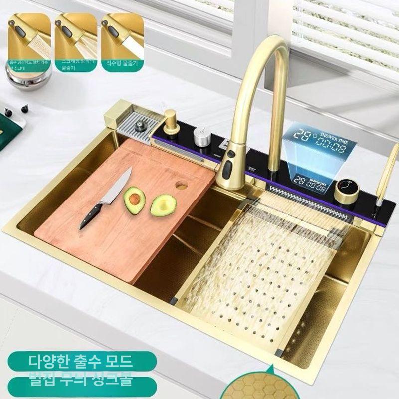 주방 싱크볼 스테인레스 카페형 사각 설거지용 교체용 68 45 화이트 - 상세 이미지 5