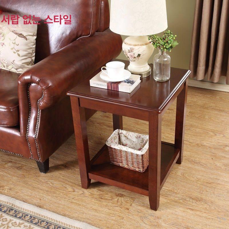 엔틱 협탁 사이드테이블 수납장 클래식 침대옆 콘솔 틈새 58 x 58x61cm 서랍 없음 라이트월넛 - 상세 이미지 3