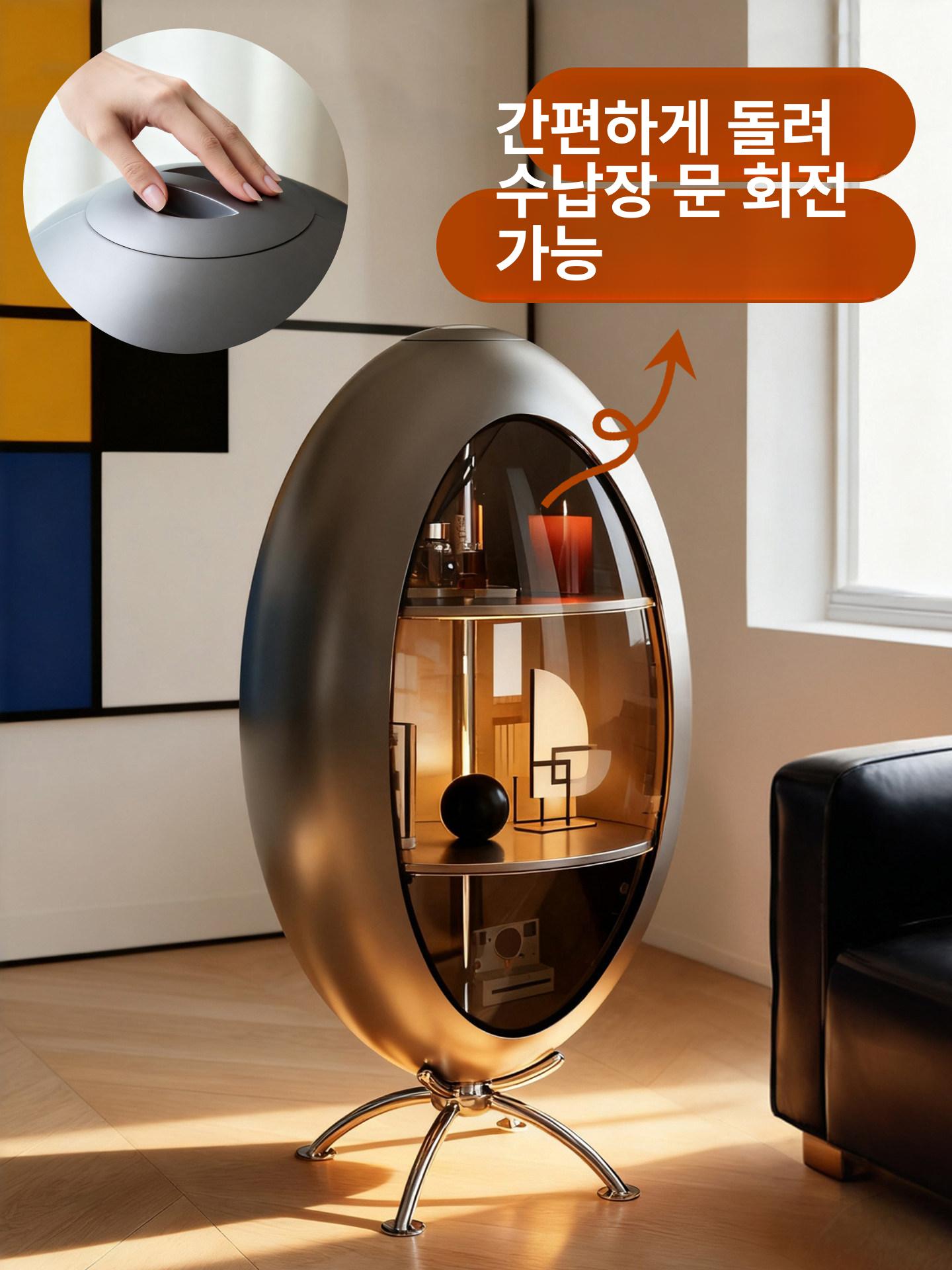 원형 진열장 선반 매장 디스플레이 인테리어 전시 진열함 소품 진열대 - 상세 이미지 4