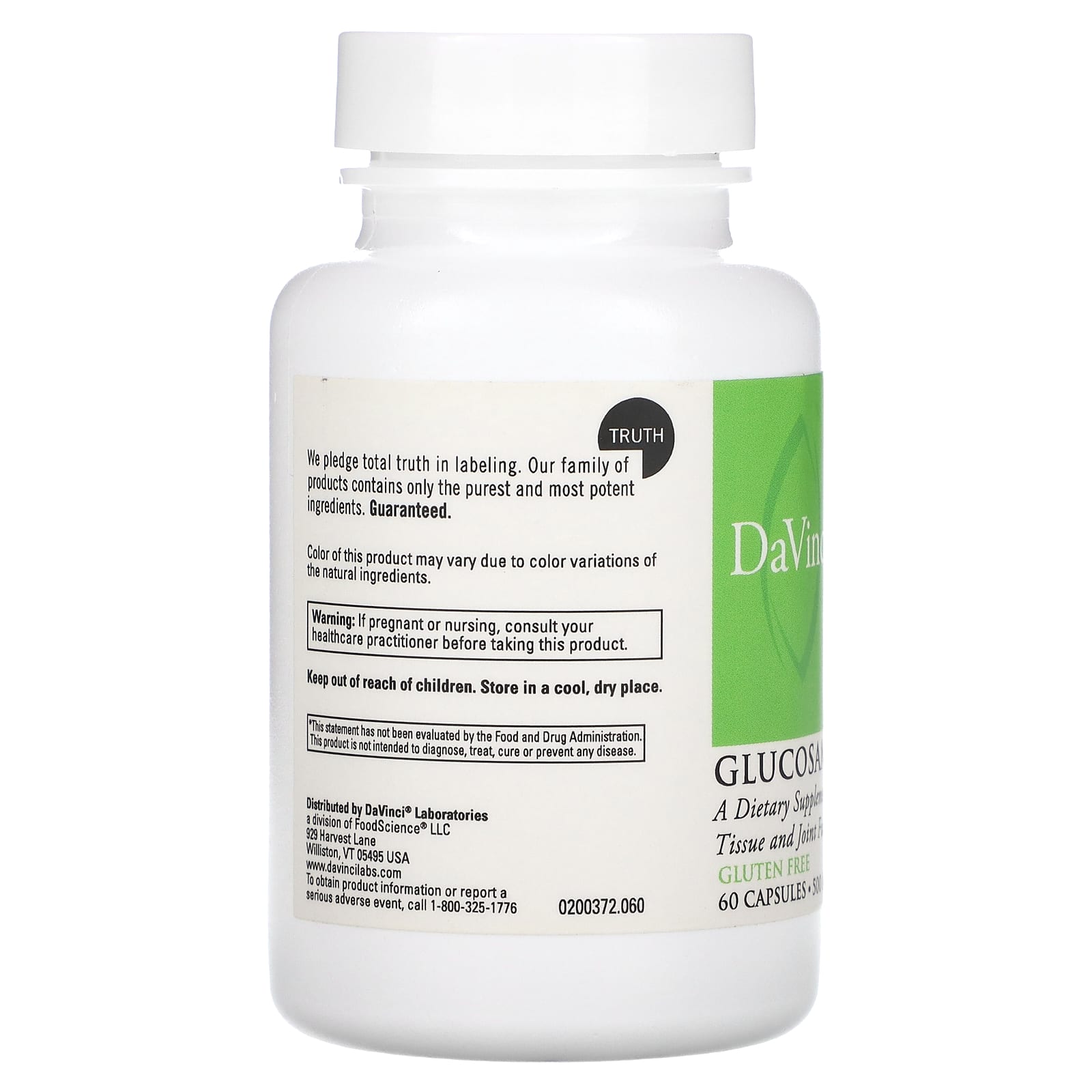 다빈치랩 글루코사민 설페이트 500mg 60캡슐, 2개 - 상세 이미지 3