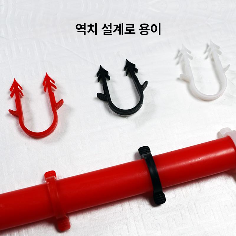 배관 고정핀 철핀 고정 클램프 유핀 호스 난방 배관핀 블랙 5kg A - 상세 이미지 4