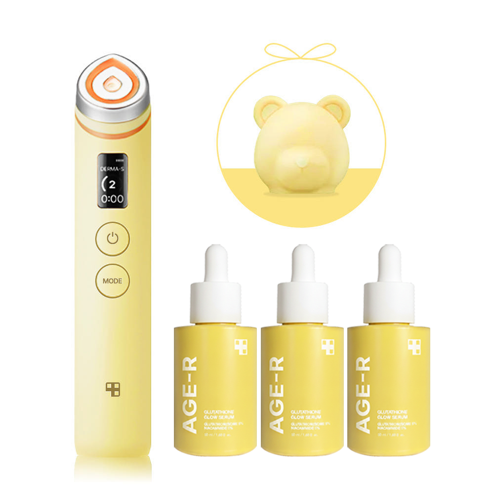 메디큐브 에이지알 부스터 프로 레몬+글루타치온 앰플 3개(옐로우)+곰돌이헤드1 제품 이미지