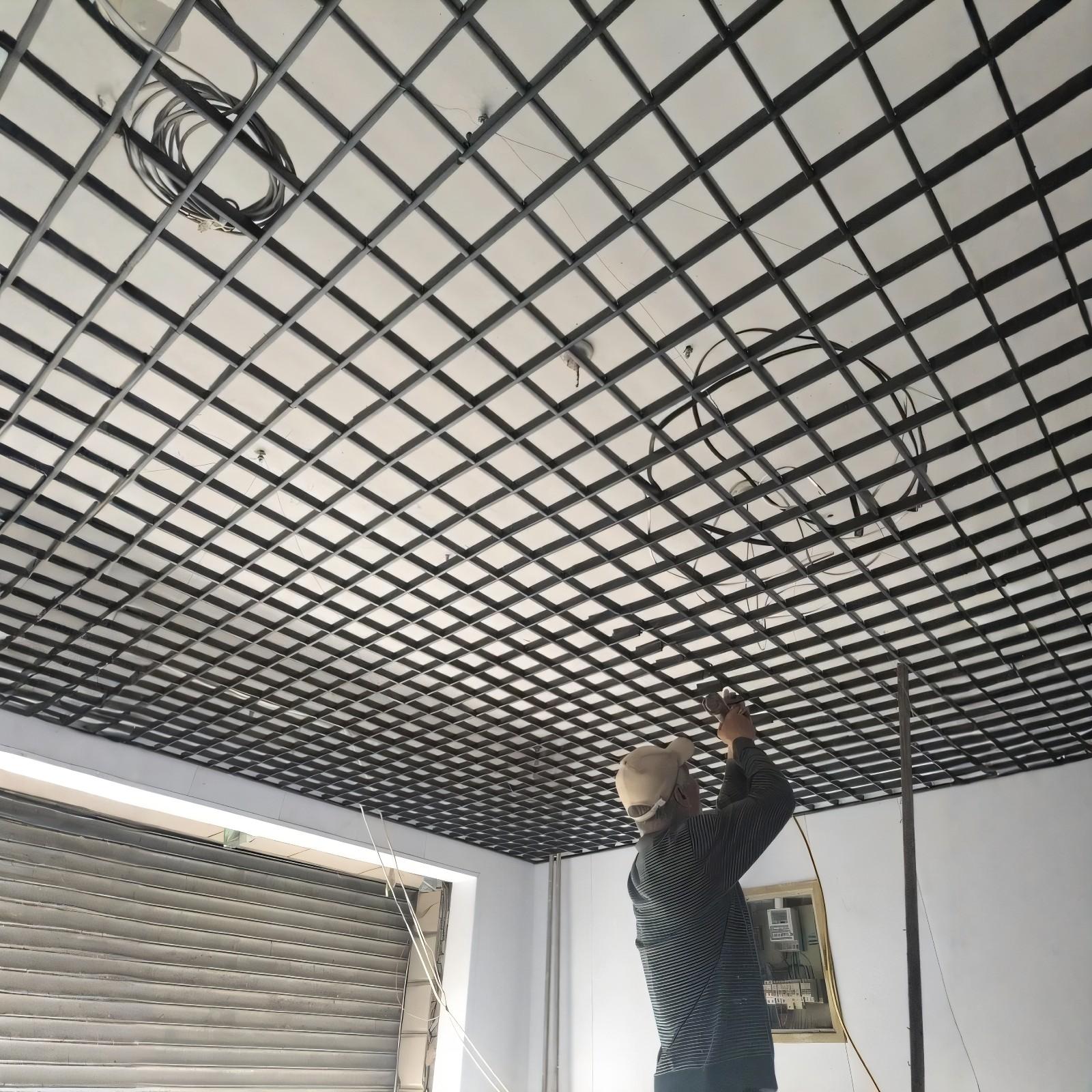 격자 천장 루버 전시회 시공 그리드 방음 자재 DIY 35 알루미늄 15 x 15 블랙+화이트 - 상품 이미지